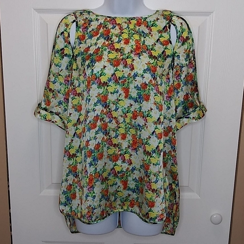 Rebecca Minkoff Silk Acid Bloom Sade Top